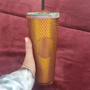 Gold Metallic Studded Tumbler